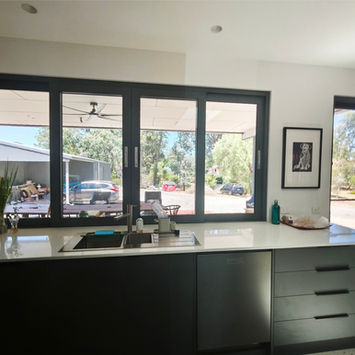Project Euroa interior kitchen sliding window