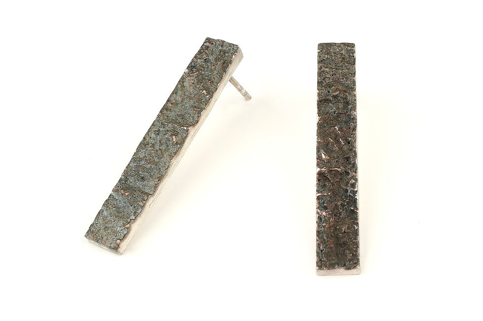 Pendientes MOSS plata anchos