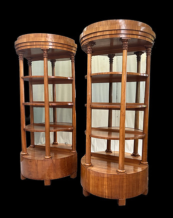 Paar Demi Lune Etageren Klassizismus Biedermeier Dresden August Riegler 2.jpg