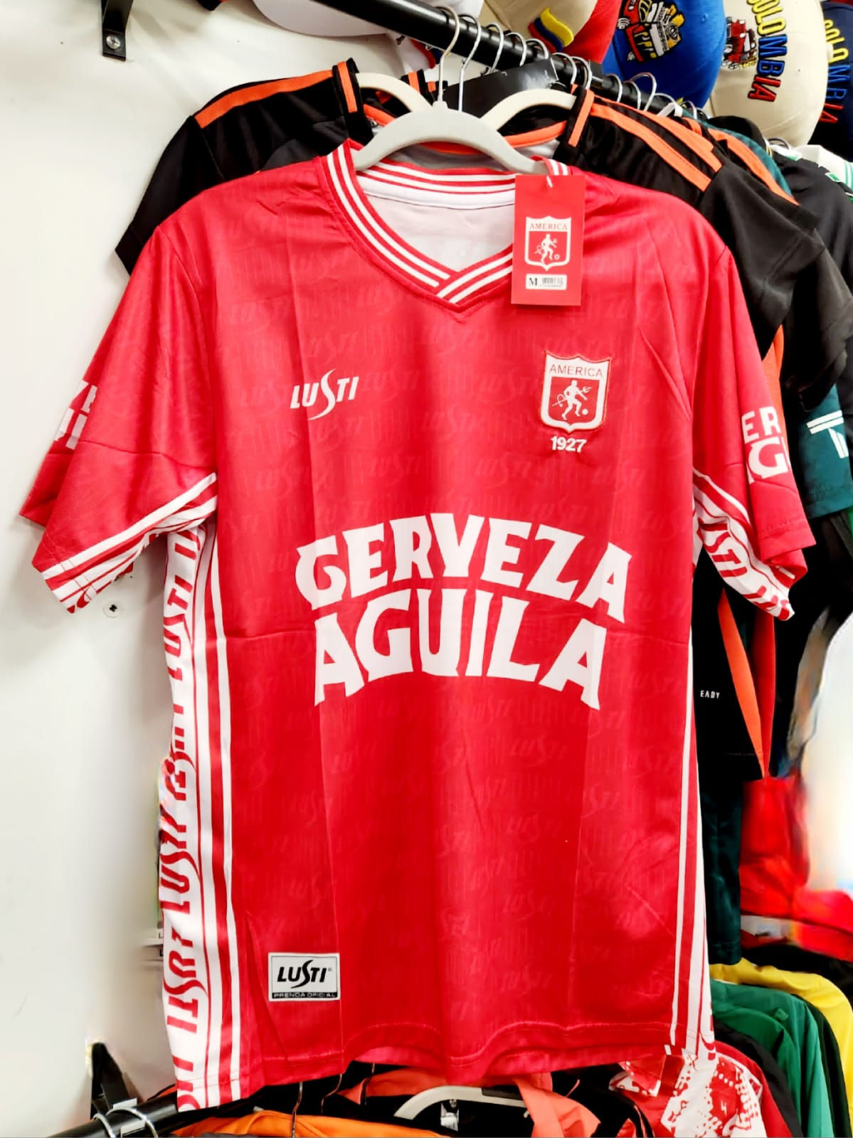 Camiseta América de Cali Retro Lusti Año 2000 Roja - Replica - Soccer Jersey