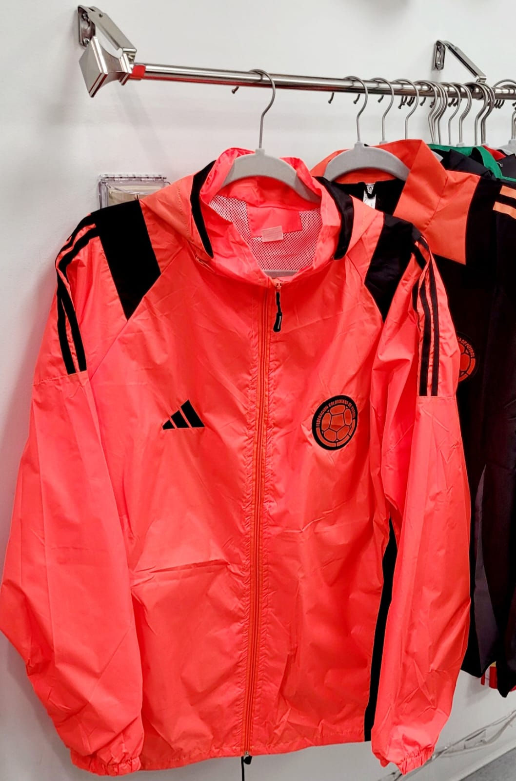 Chaqueta con capucha Selección Colombia - Cortavientos con cremallera -Naranja