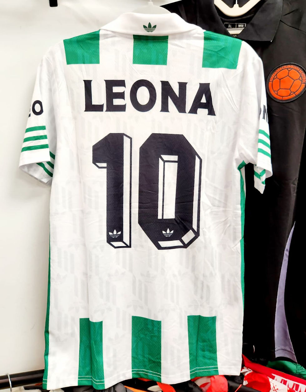 Miniatura: Camiseta Atlético Nacional - RETRO LEONA 1996 BLANCA # 10 - Réplica