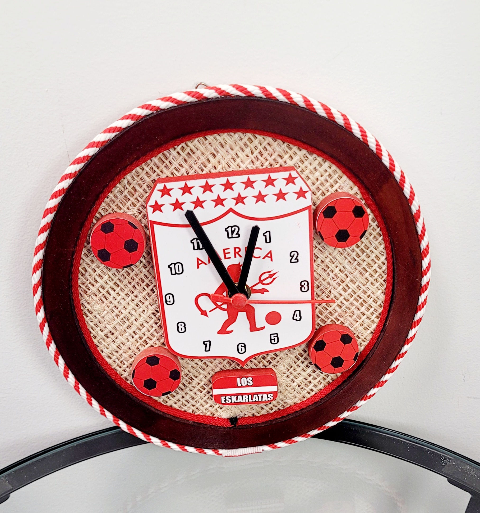 Colombian Soccer Teams Wall Clock Handmade Reloj de Pared América de Cali