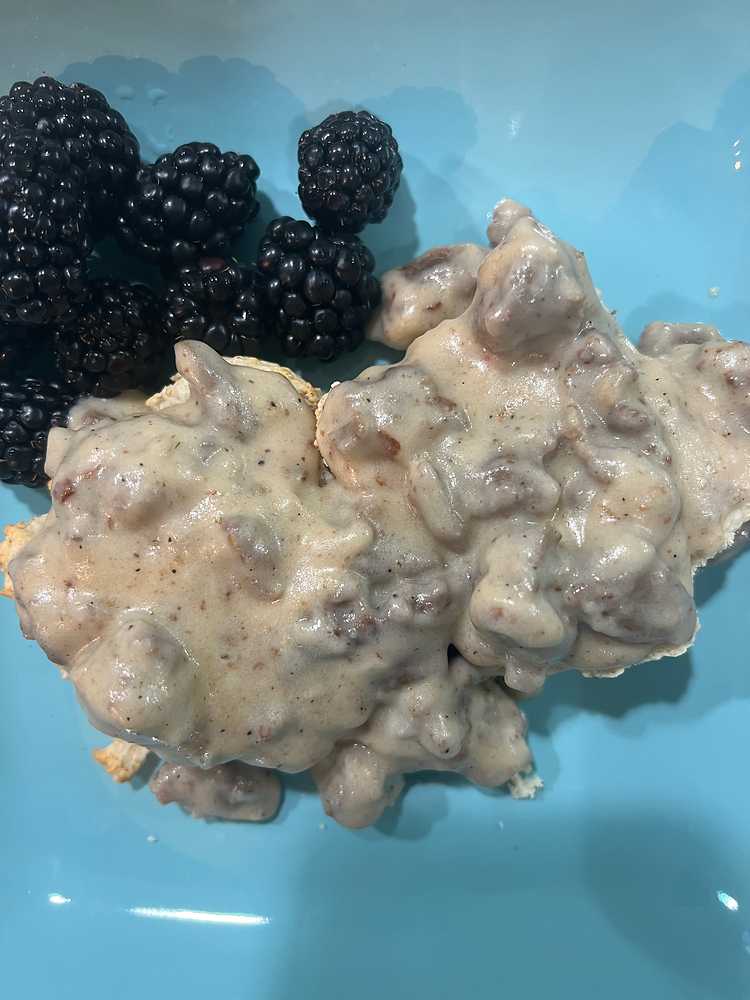 Biscuits and Turkey Sausage Gravy