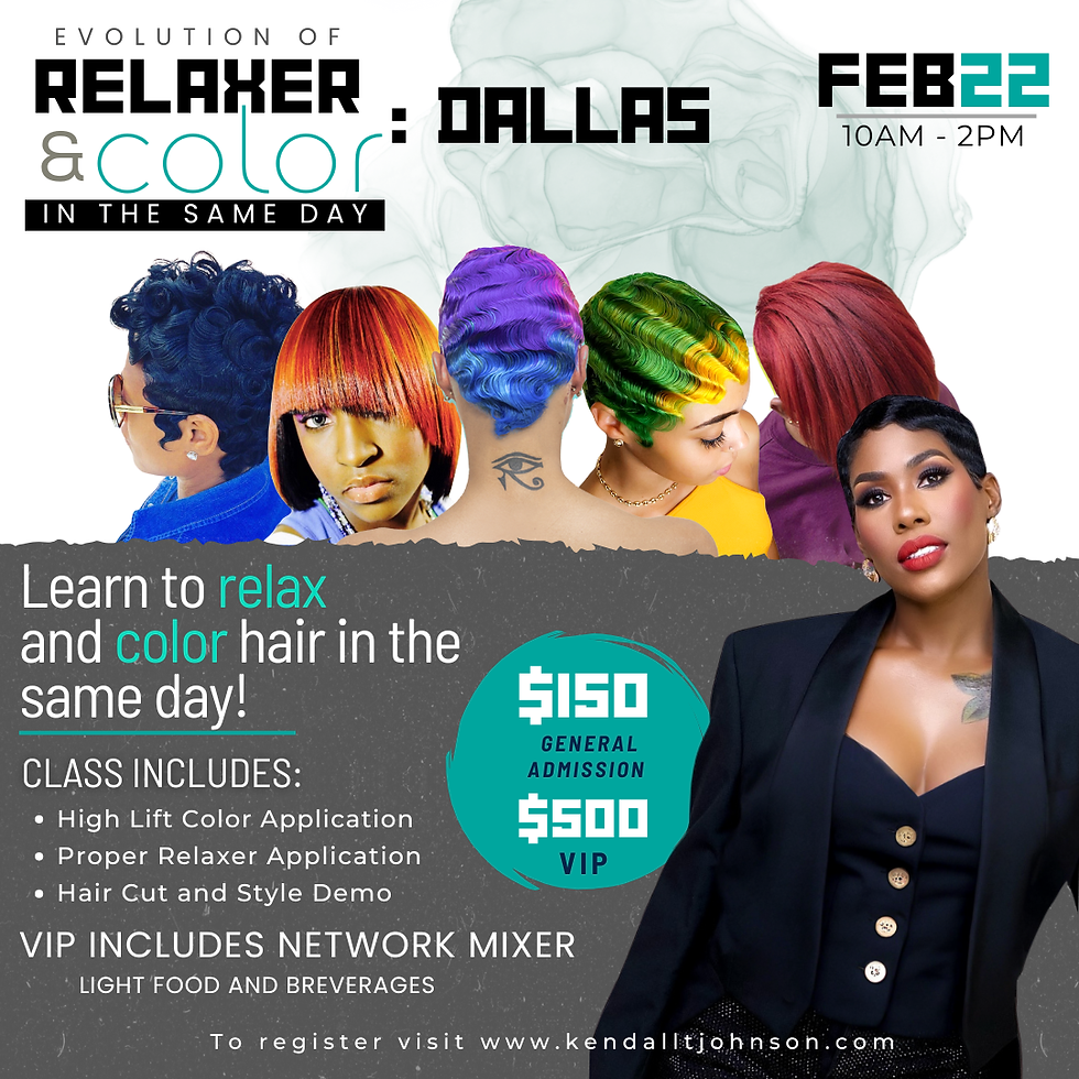EVOLUTION OF RELAXER AND COLOR SAME DAY (DALLAS)