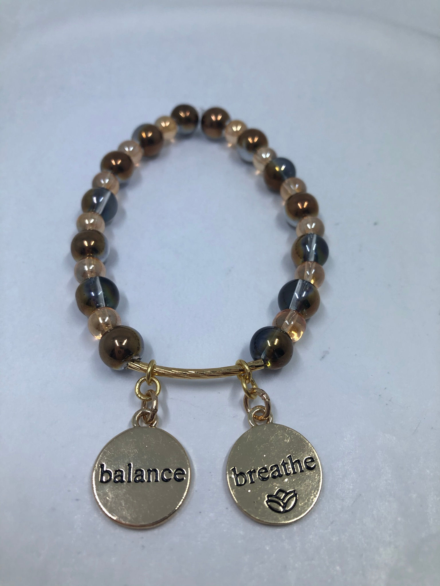 Amber/Purple—Balance/Breathe Bracelet