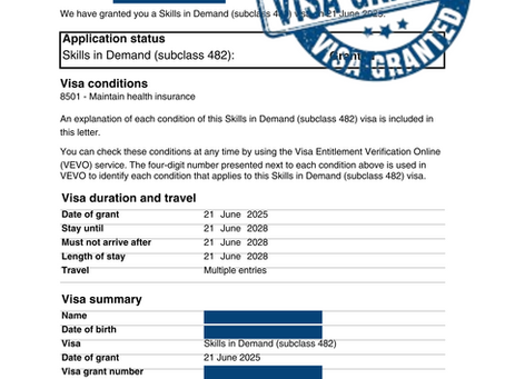 Louisa’s Visa Approved!