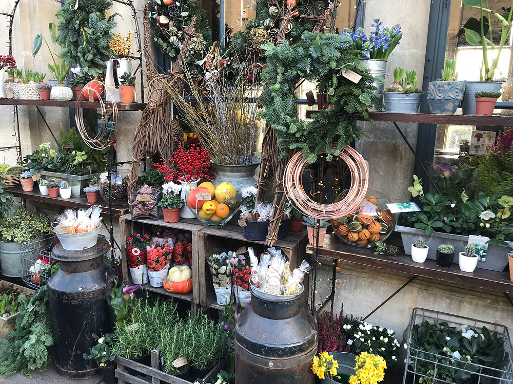 A flower shop in Bath, England