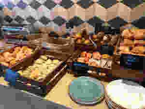Selection of pastries at breakfast at the ibis tallinn city center hotel estonia
