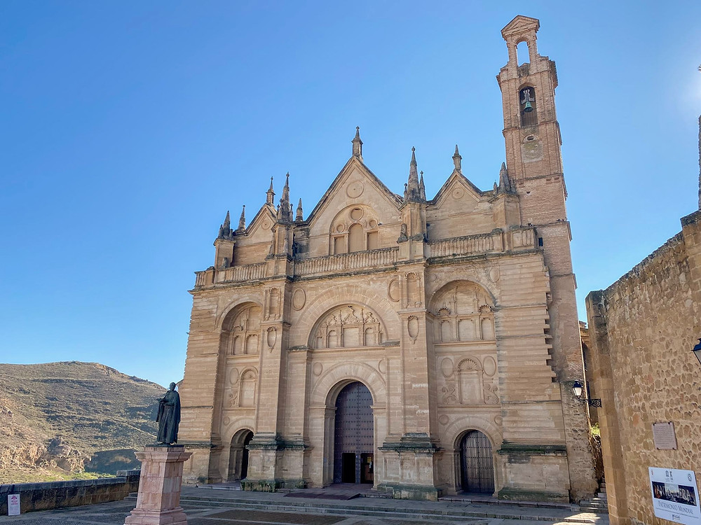 Real Colegiata de Santa María la Mayor from beside the church's plaza showing the full height of the building in Antequera