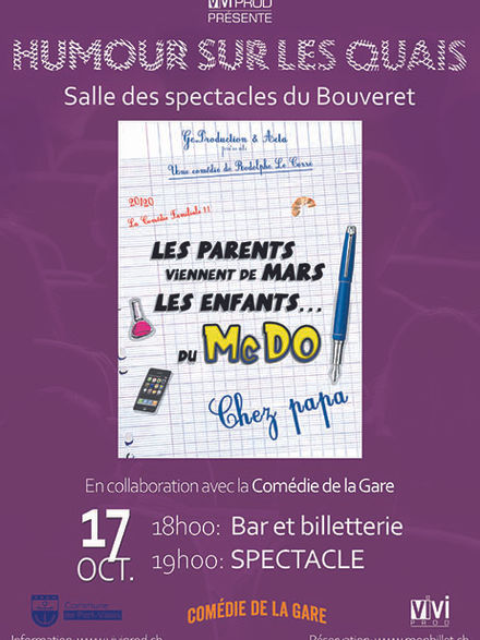 Humour sur les Quais - Les parents viennent de Mars, les enfant... du McDo