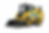 Yellow skid steer loader with FLANDERS LANDSCAPING logo on its side.