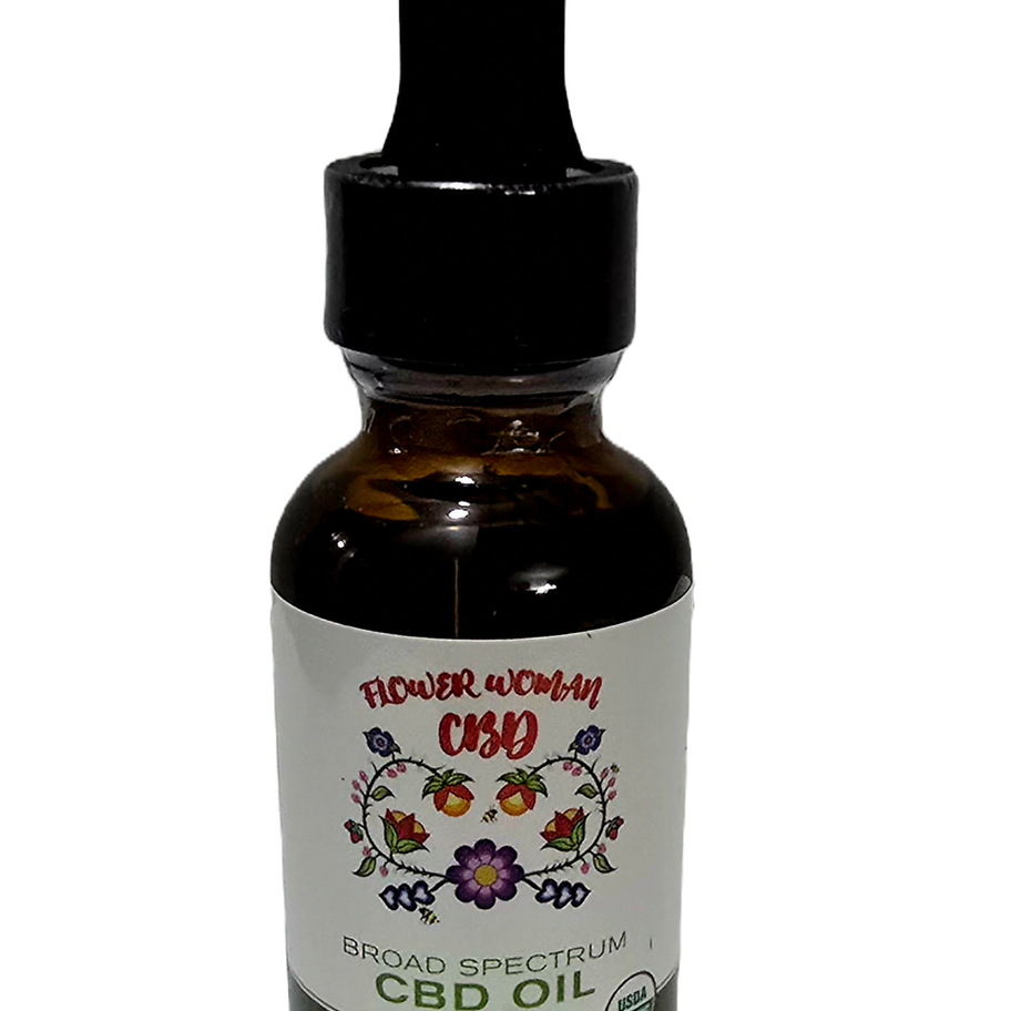 Flower Woman CBD Broad Spectrum CBD Oil bottle