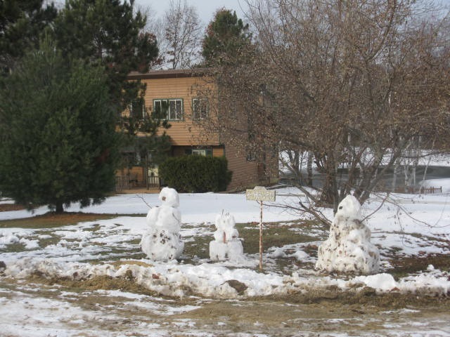 Winter cabin scene