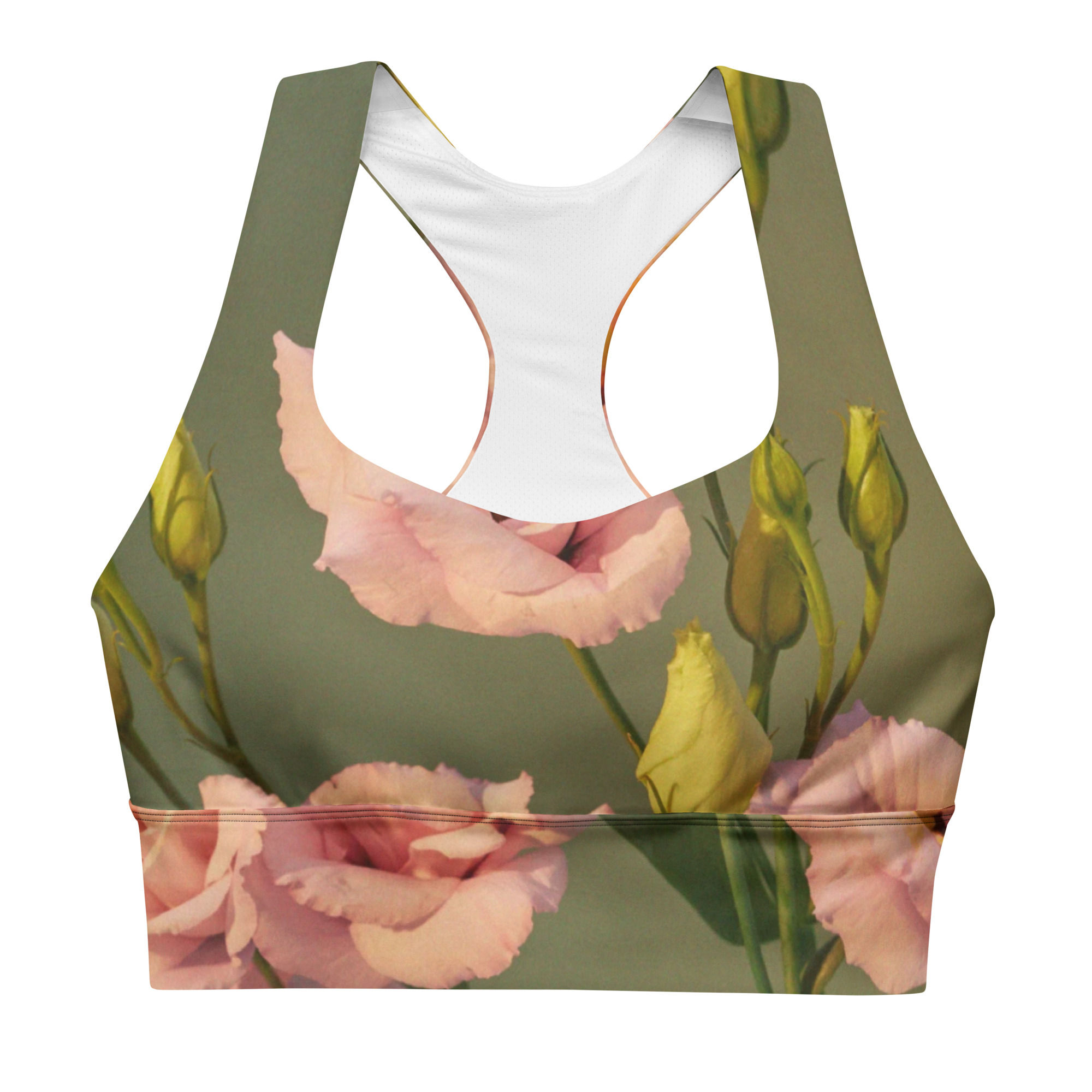 Summer Bloom Longline Sports Bra