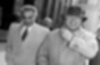 John Gotti and defense attorney Bruce Cutler outside criminal court in Manhattan, 1990.