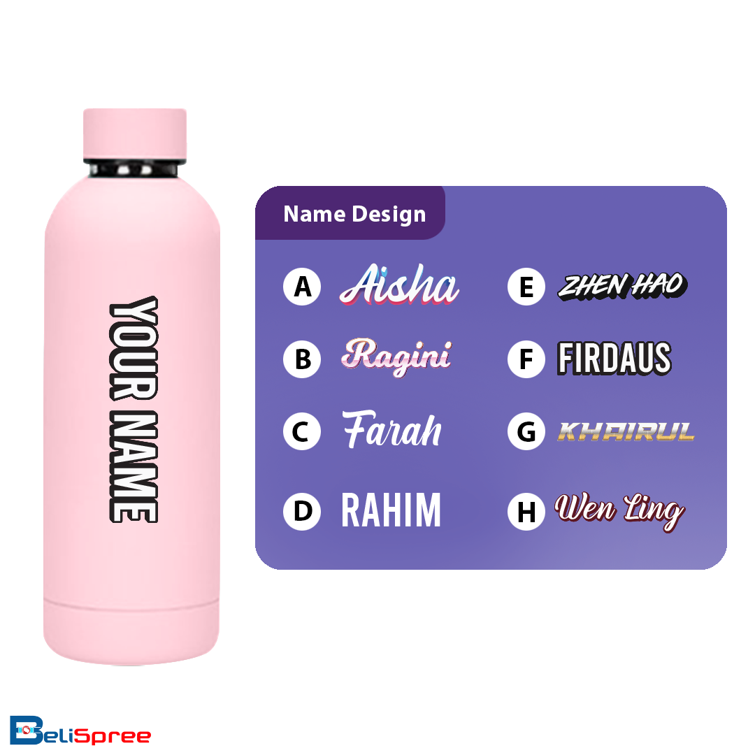 Custom Name Bottle Pink Color