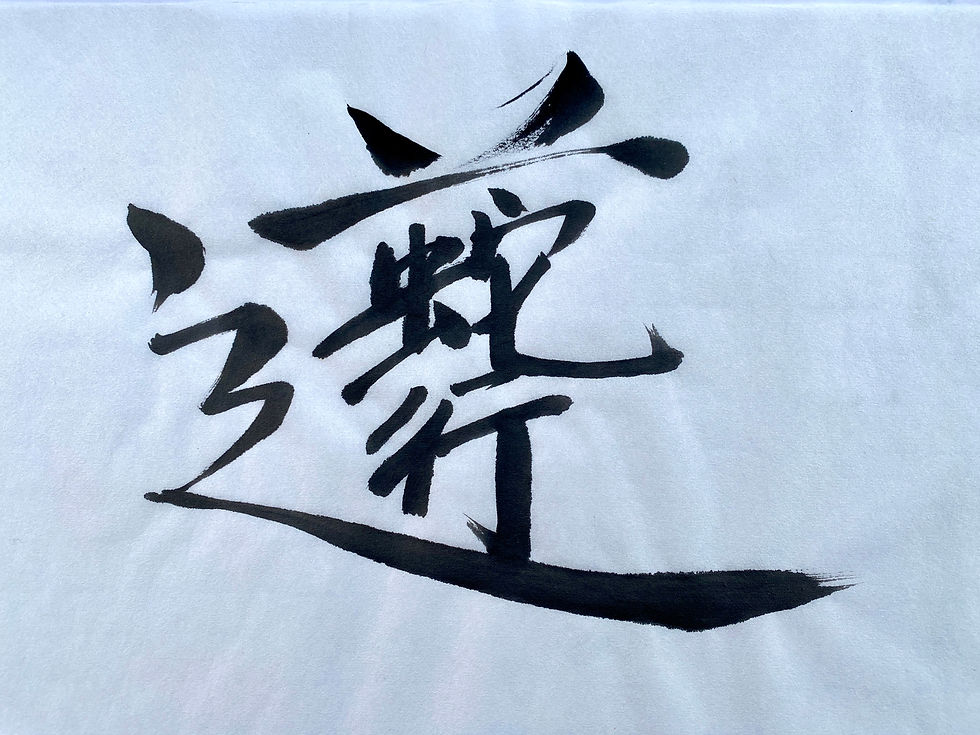 calligraphie de l'école d'arts martiaux dao xing she