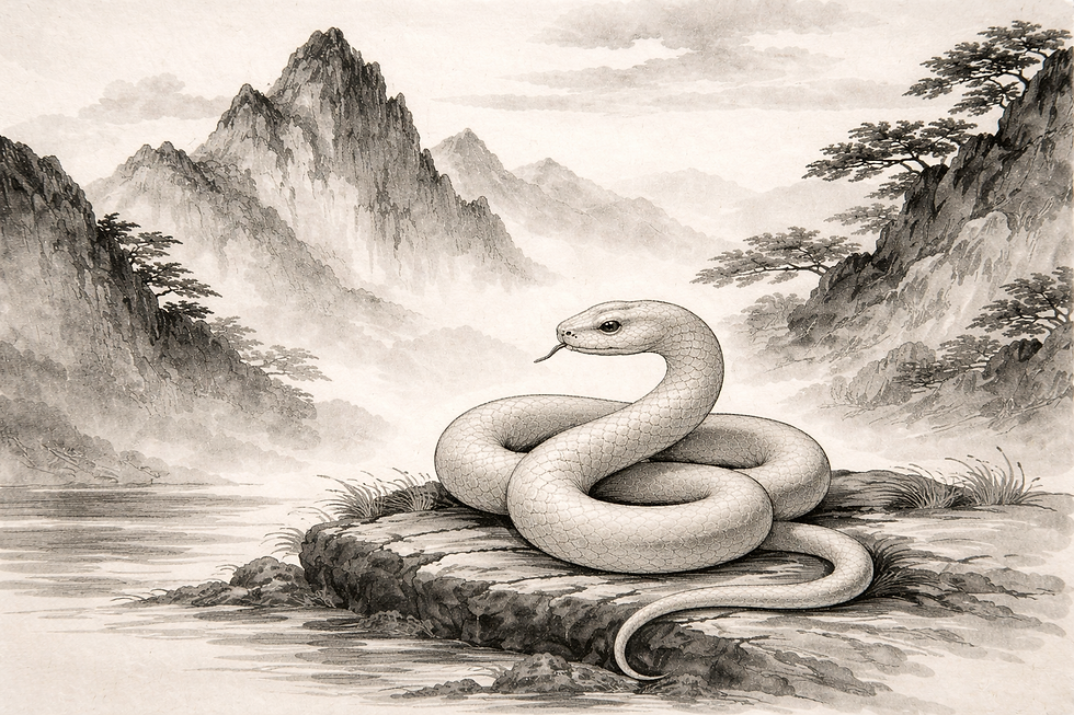 Serpent qui marche dans la voie