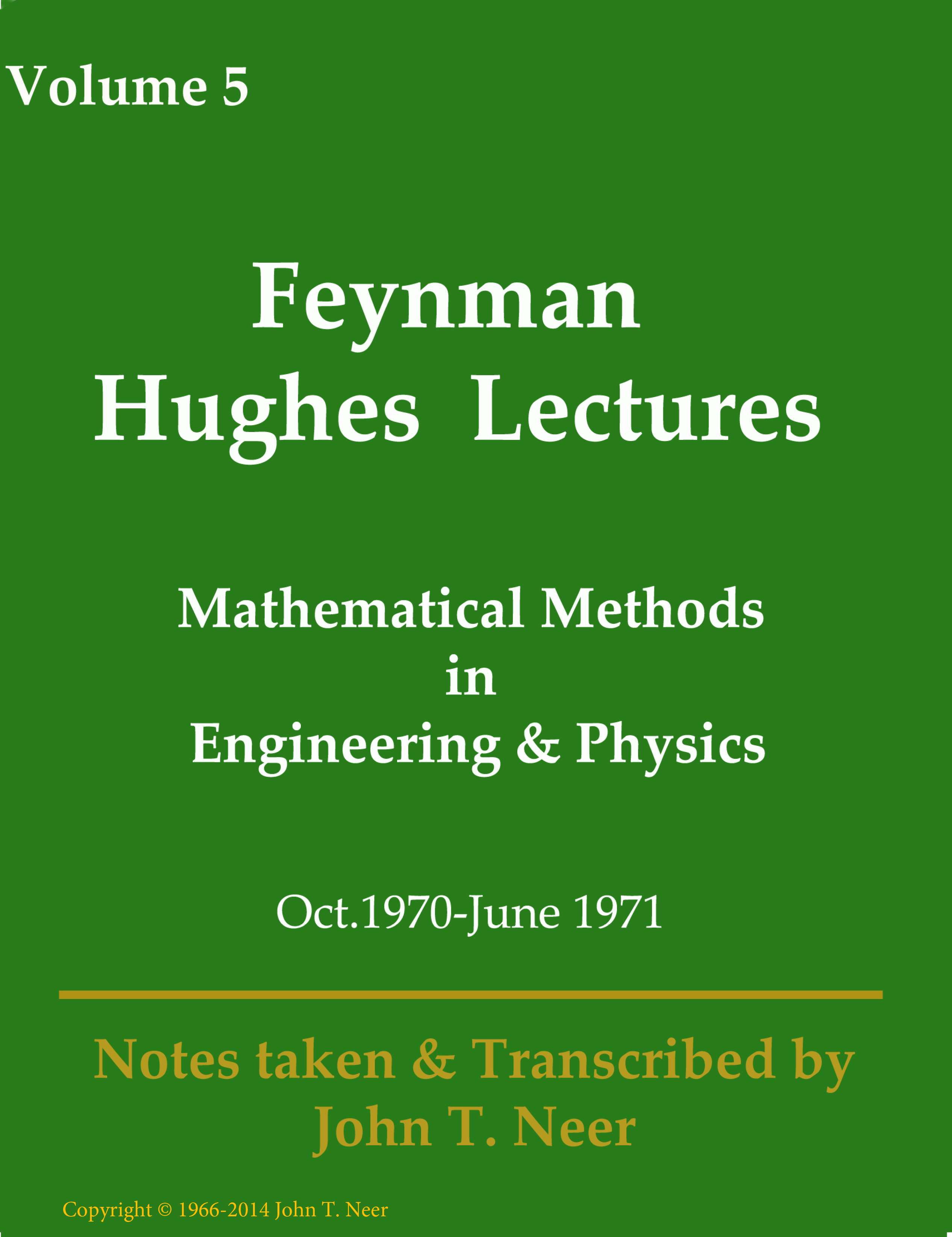 Lectures, Vol. 4 [1969-70]