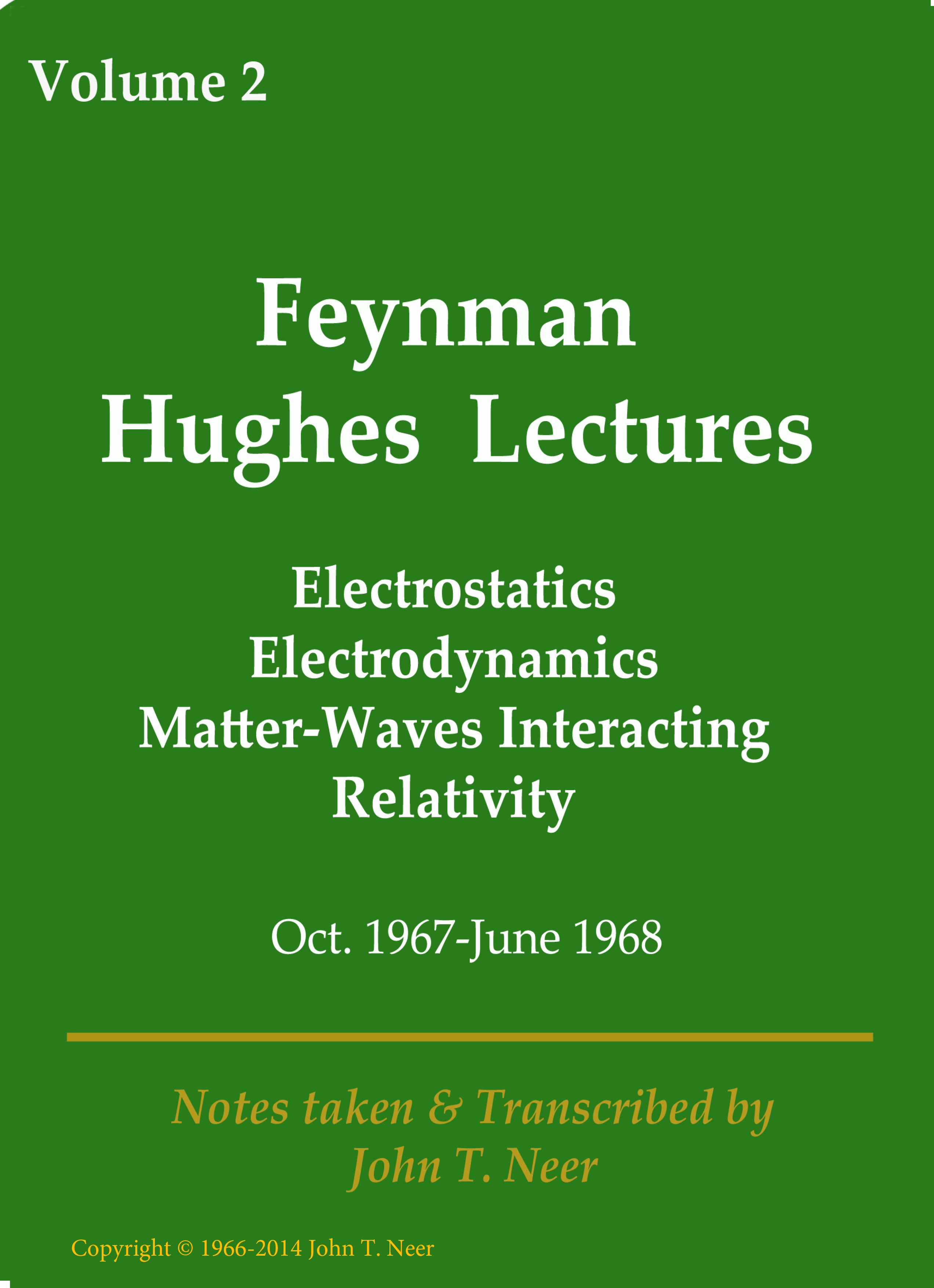 Lectures, Vol. 2 [1967-68]