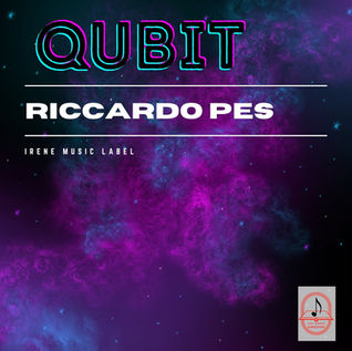 Artwork for QUBIT, a music project by Riccardo Pes inspired by quantum physics and sound exploration.