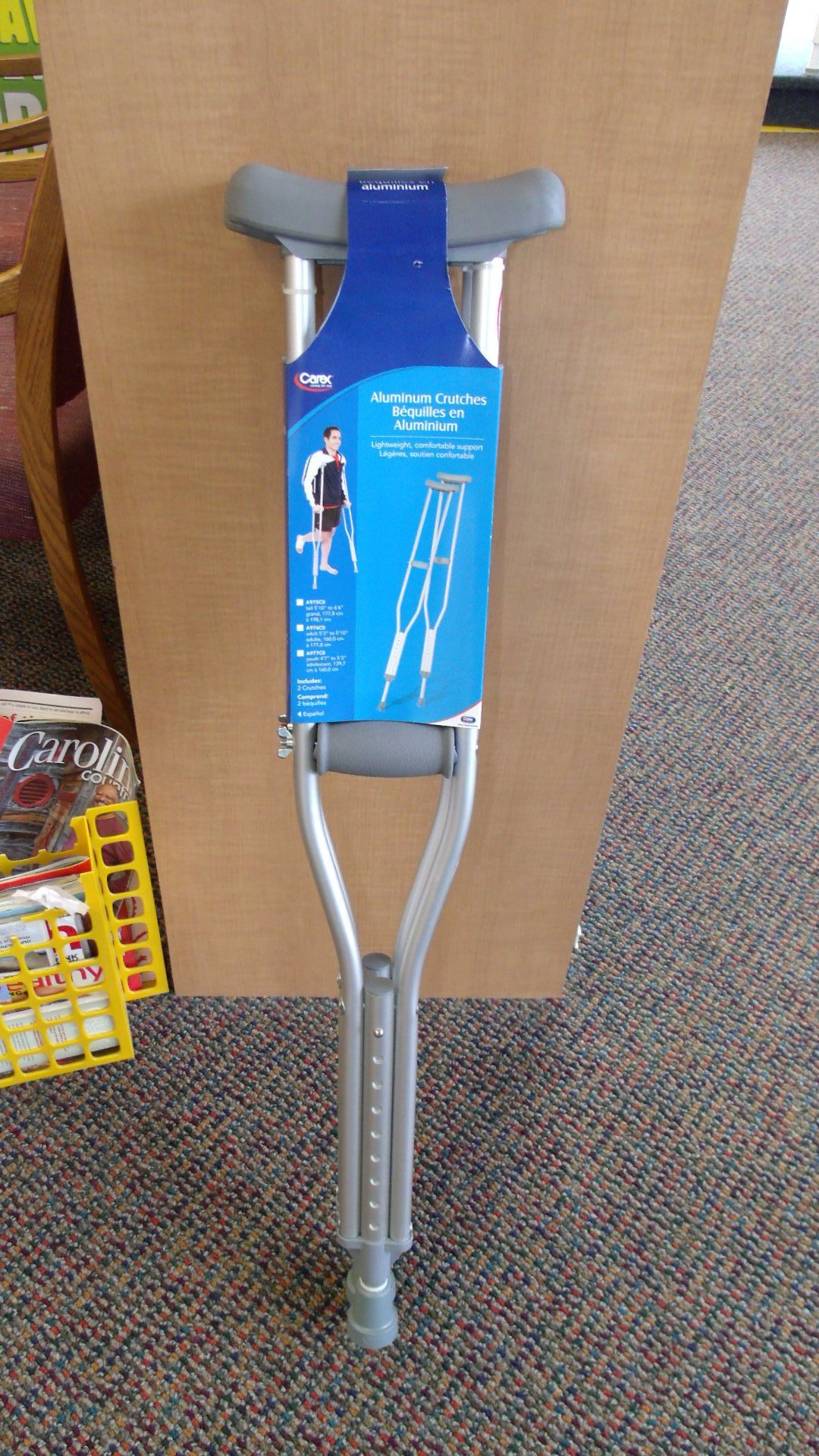 CAREX ALUMINUM CRUTCHES YOUTH 4' 7" to 5' 3"