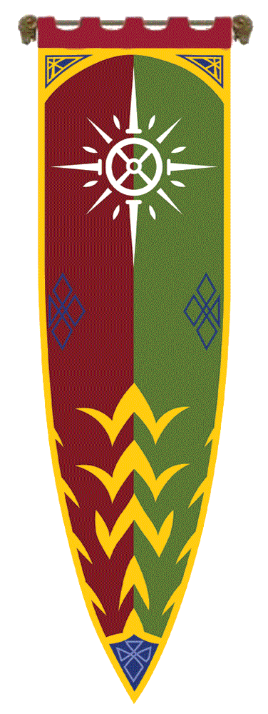 Rohan Great Hall Red-Green Banner