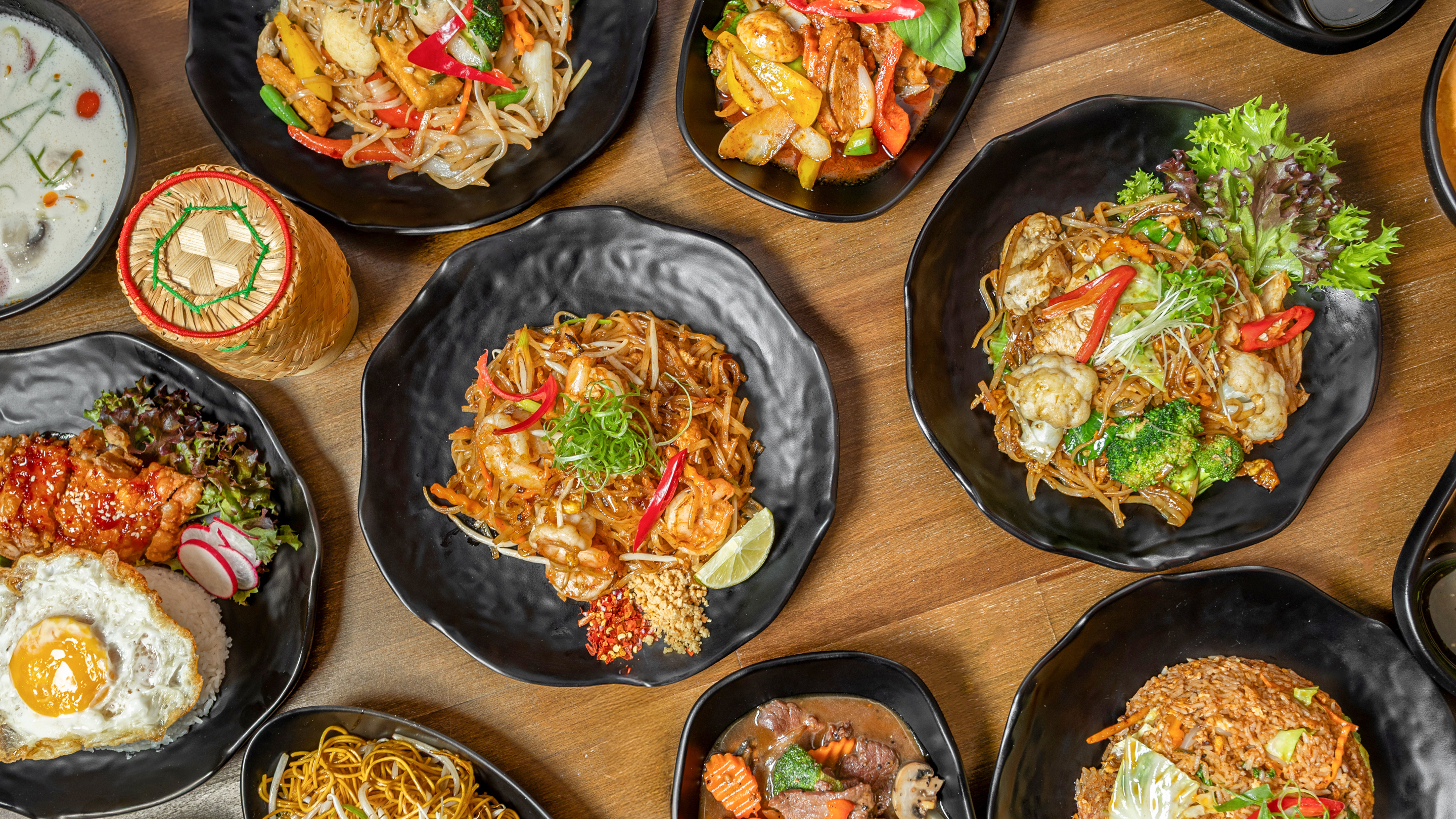 Arranged Food and Objects