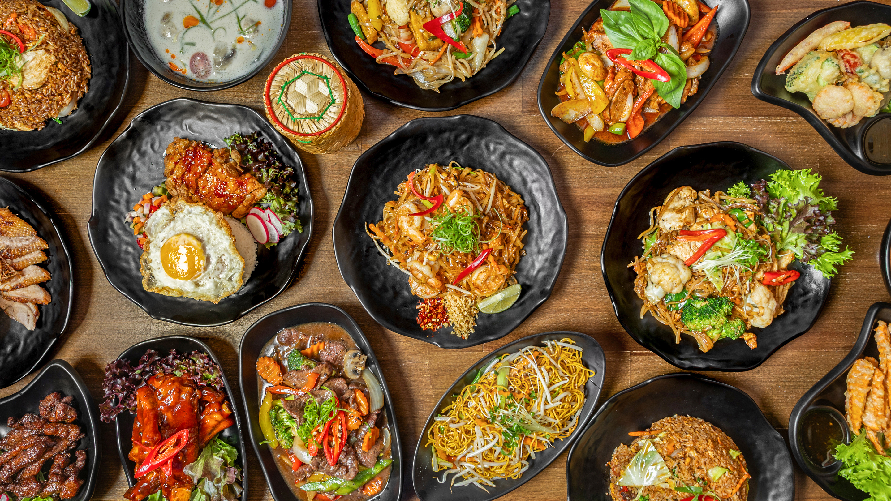 Arranged Food and Objects