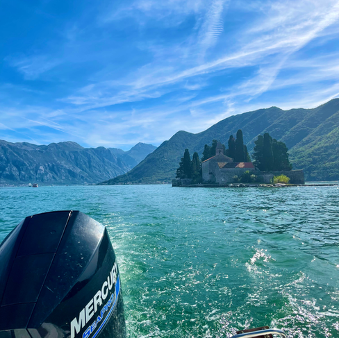 St. George Island on the Bay of Kotor on our women-only group holiday tour Balkan Adventure