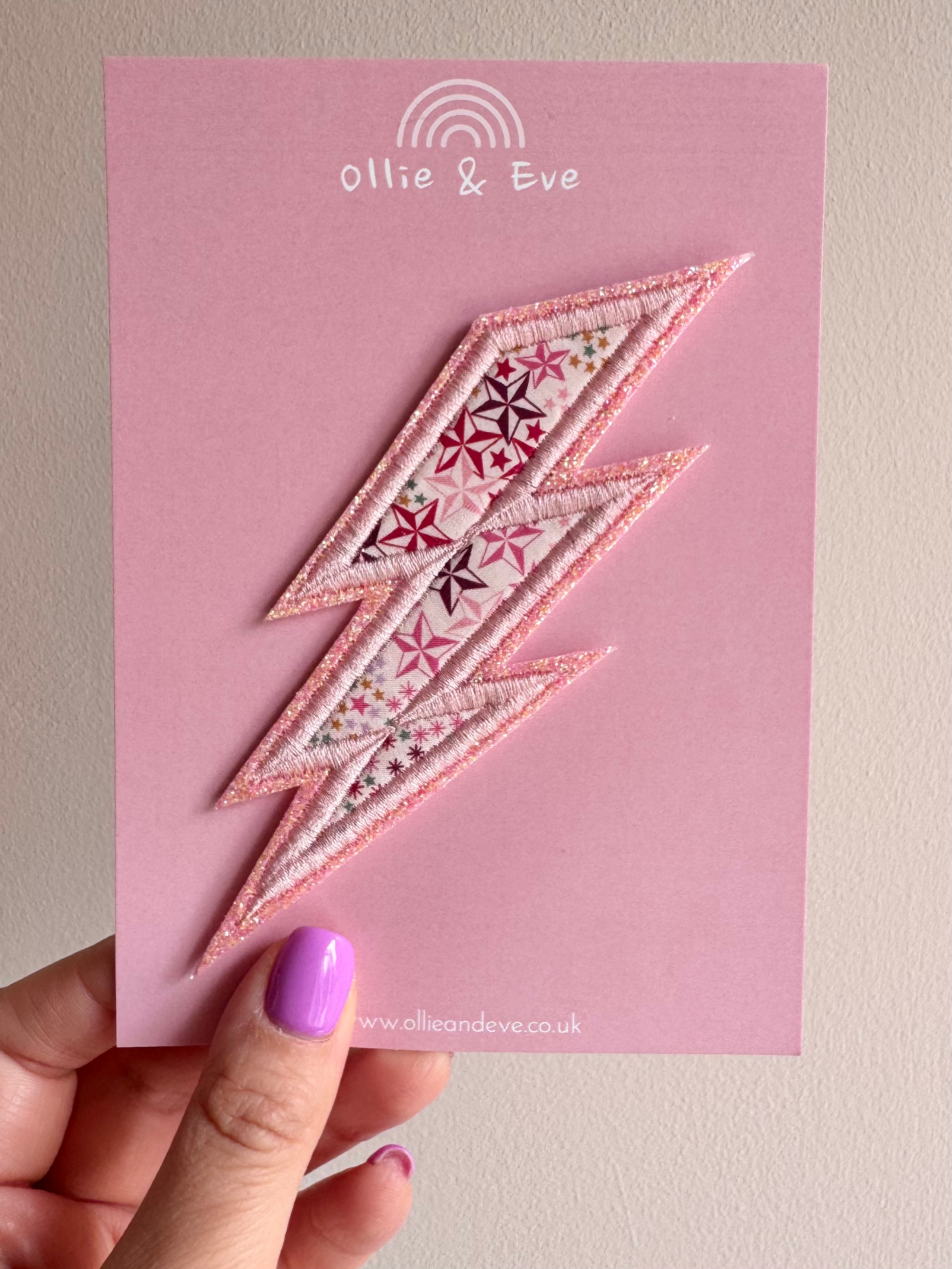 Iron on Patches - Liberty Lightening Bolt