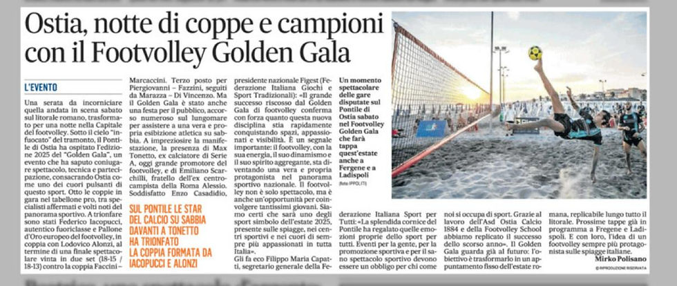 Il Messaggero, 16 giugno 2025