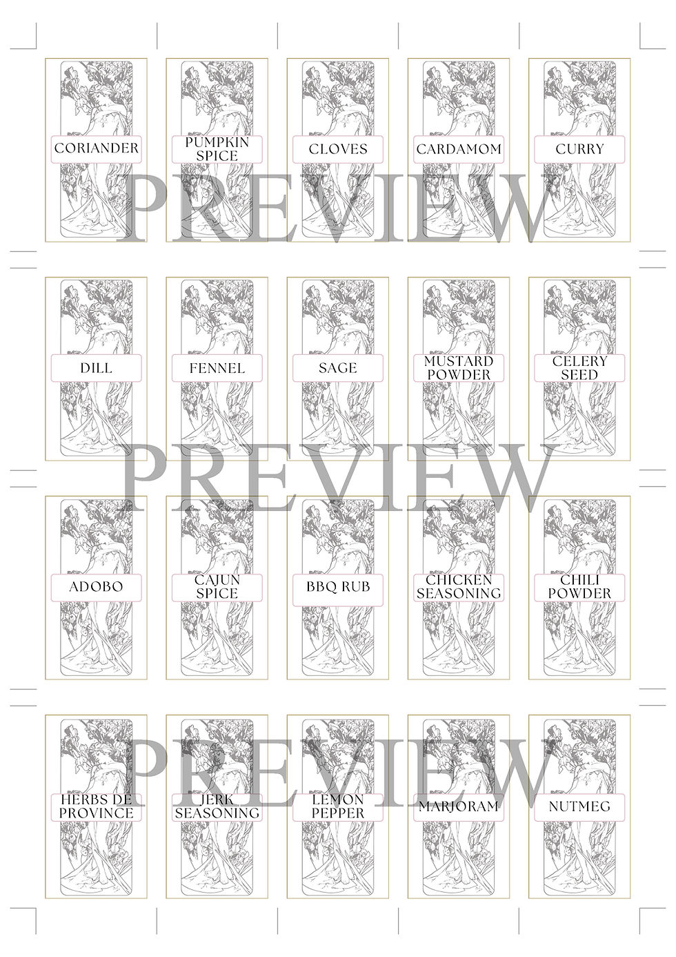 Thumbnail: 40 Unique Herb and Spice Labels - Nymph