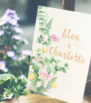 bespoke floral invitations