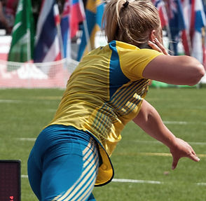 Athlete Throwing Disc