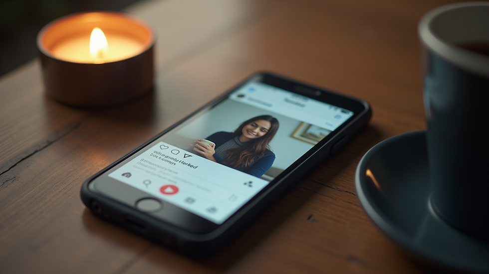 Close-up view of a smartphone showing a short video on social media