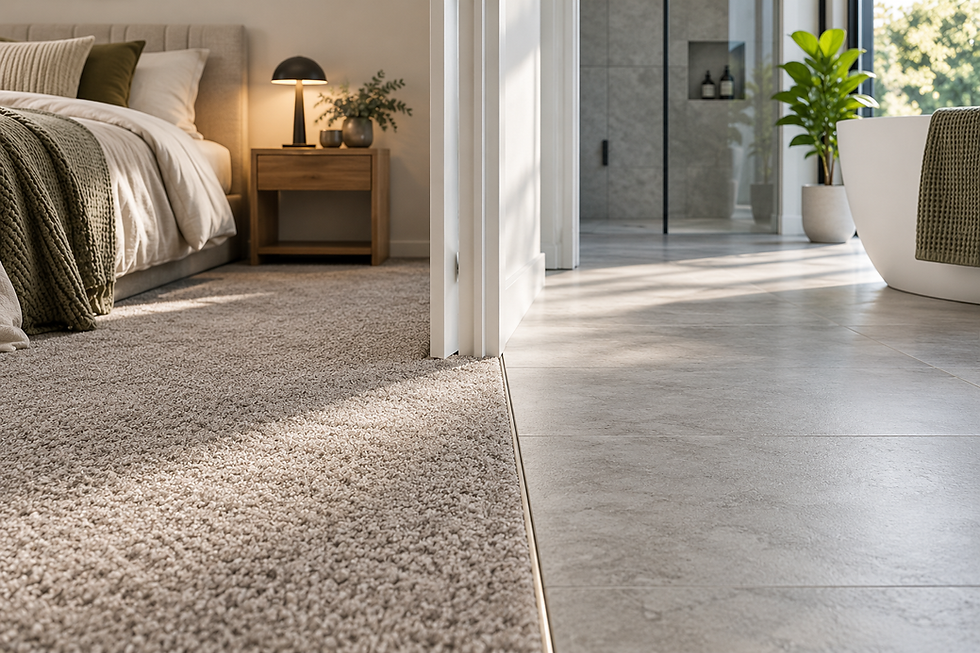 Carpet flooring installed in a Melbourne bedroom as part of a residential carpet installation project