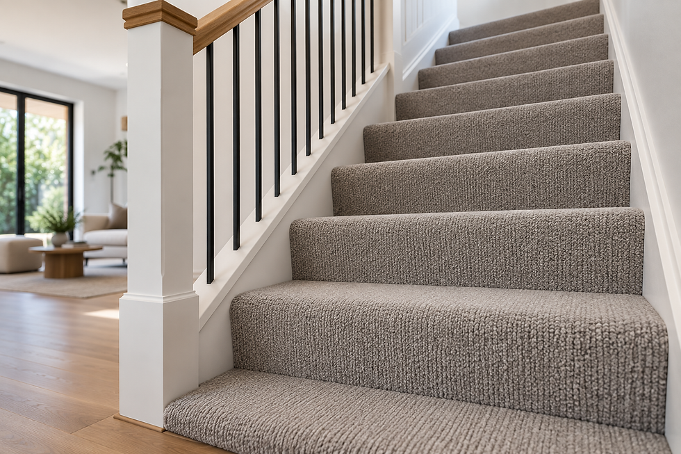 Carpet installed on stairs in a Melbourne home
