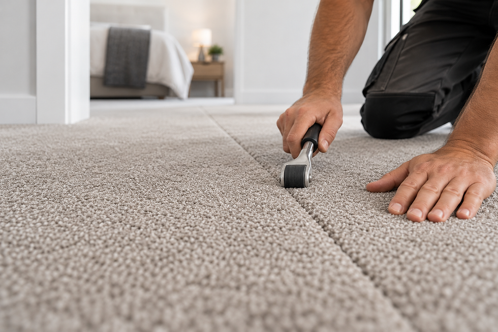 Professional carpet seam installation in a Melbourne home