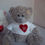 Thumbnail: 2 x  "I LOVE YOU" Vintage Plush Soft Cuddly Teddy Bears Xmas