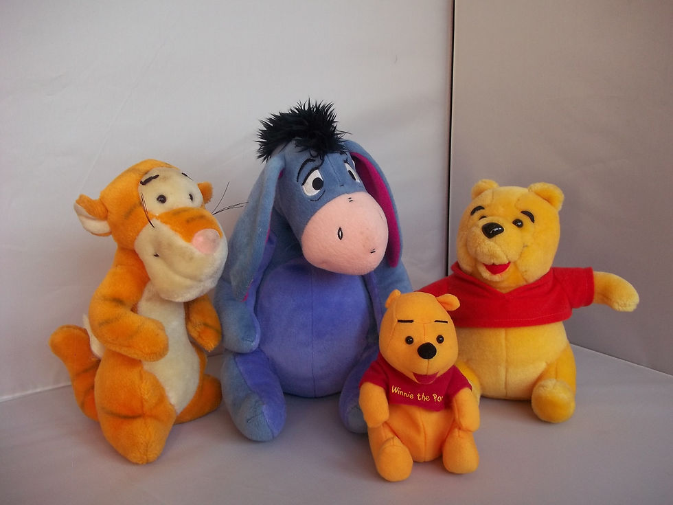Thumbnail: JOB LOT BUNDLE WHOLESALE *4* Winnie The Pooh Soft Plush Toys