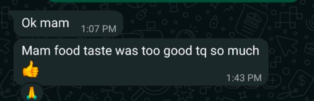 Customer WhatsApp Review 1