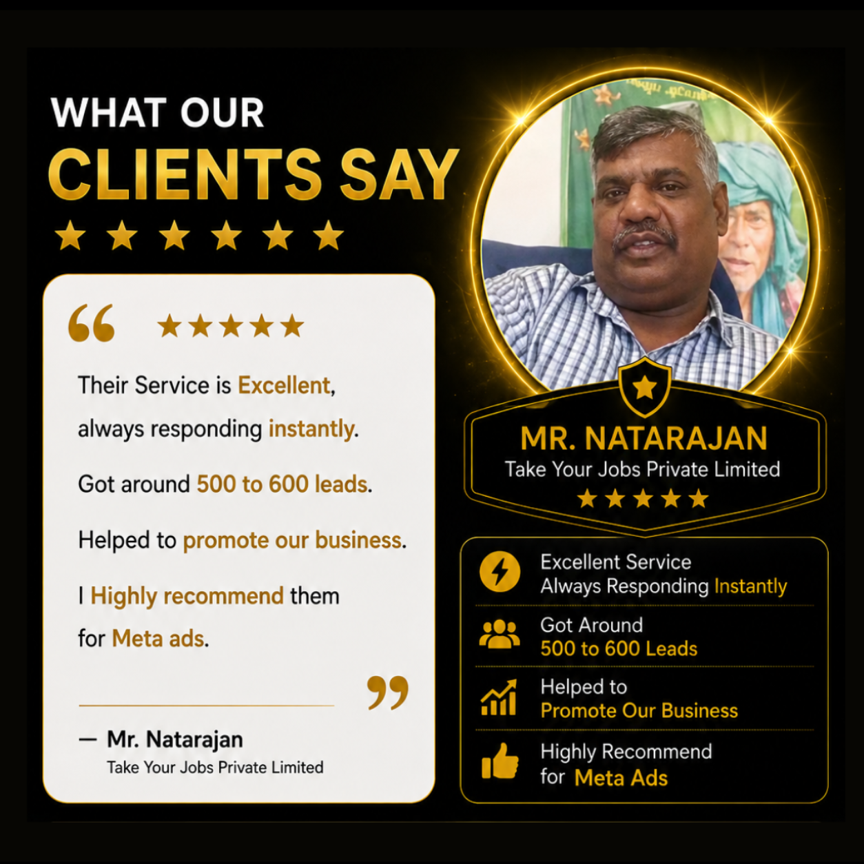 Client testimonial