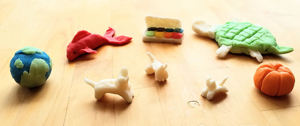 粘土が余ったので好きなものを作っちゃいました!
