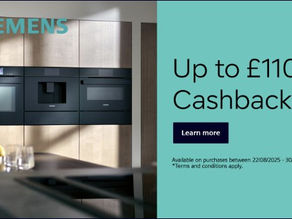 Claim Up To £1950 CASHBACK With Siemens Appliances!