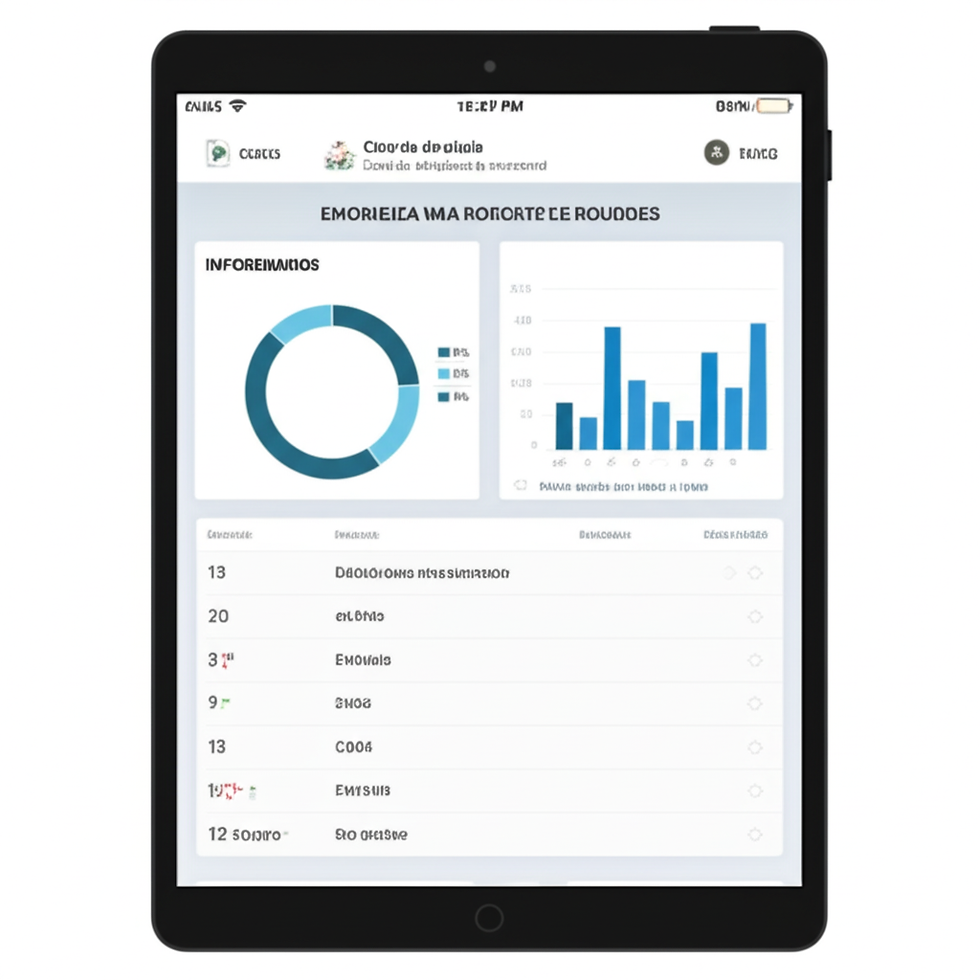 Imagem gerada por IA, mostrando um Dashboard Imobiliário.