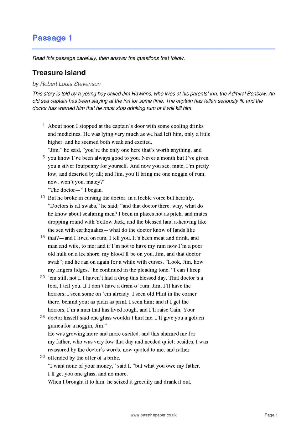 Thumbnail: Queen Elizabeth's School, English, Paper 3