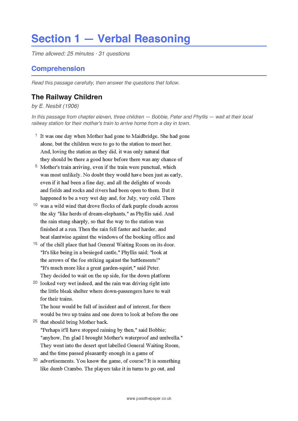 Thumbnail: The Trafford Consortium: Paper 1, Exam 1