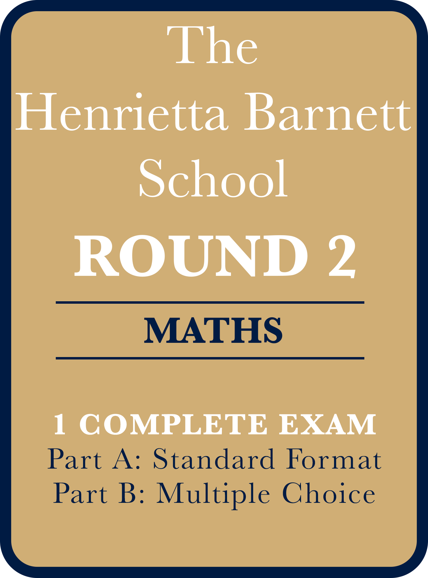 The Henrietta Barnett School - Round 2 - Maths - Paper 2